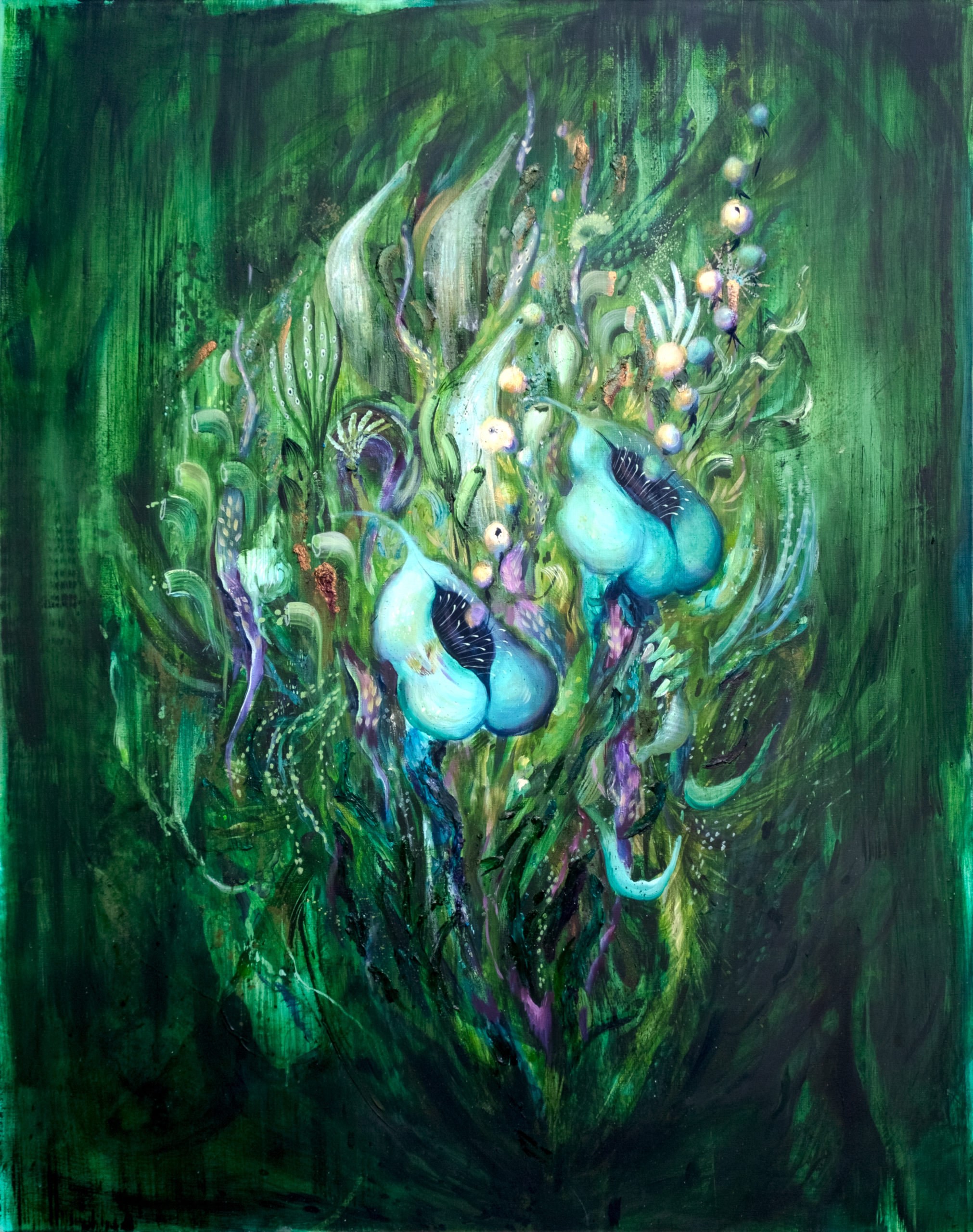 Ewa Goral The Botanical Alchemist 140x110cm acrylic oil on canvas 2024 scaled